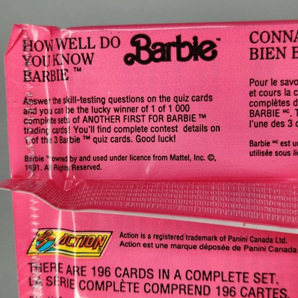 Vintage Lot of Barbie Limited Edition Trading Cards 16 Packs Sealed with Box - Picture 6 of 6